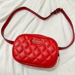Red Guess Belt Bag, Adjustable! , used - like new